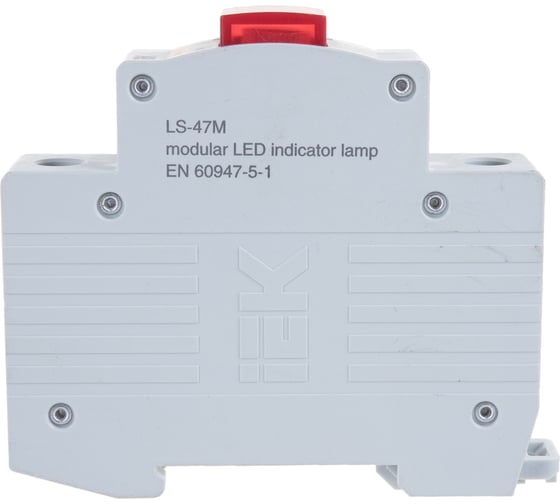Изображение товара Сигнальная лампа IEK, DIN 1P, красная матрица, ЛС-47М, ИЭК MLS20-230-K04