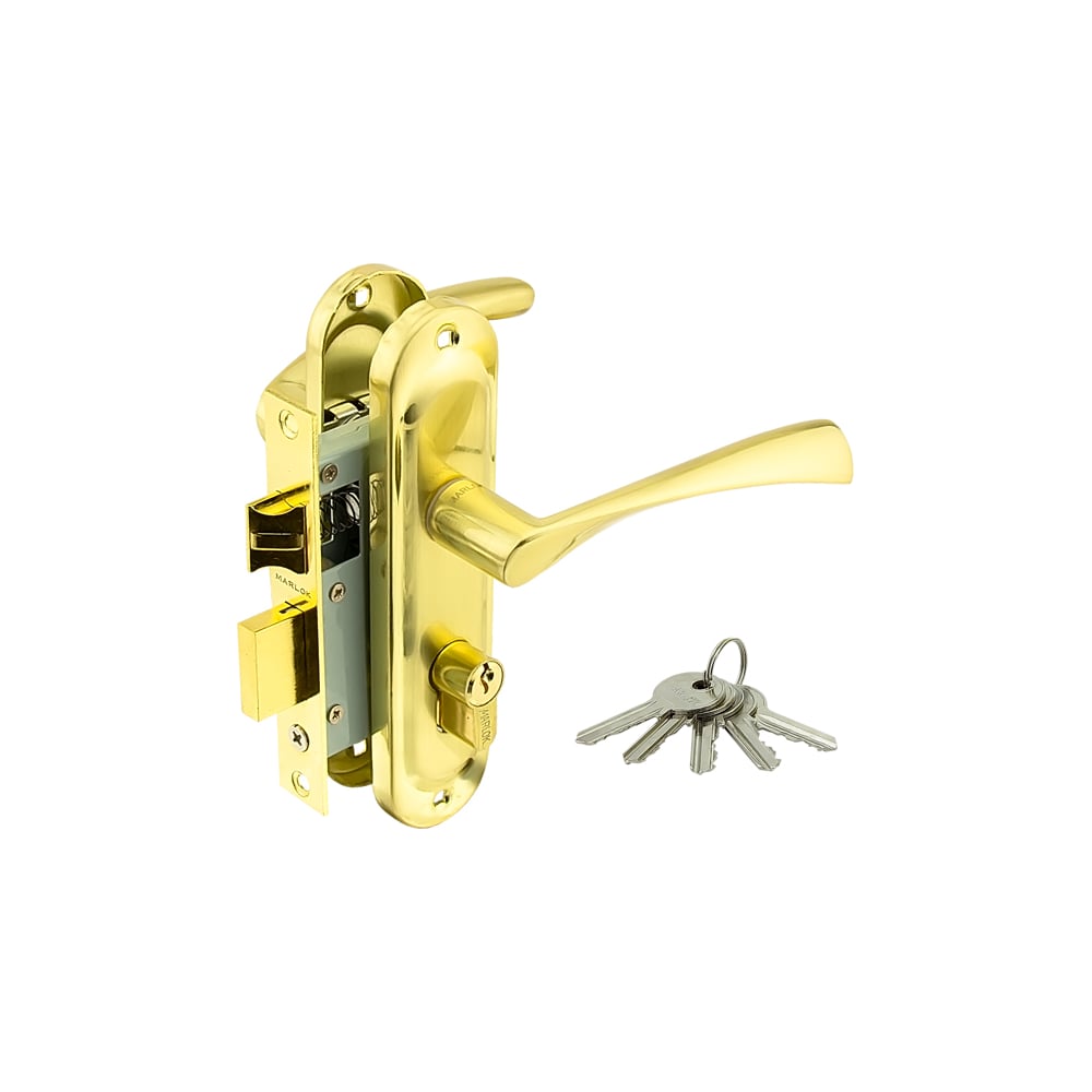 Изображение товара Врезной замок Marlok 50/L76-ЦМ70 с автоматическим запиранием и 5 ключами