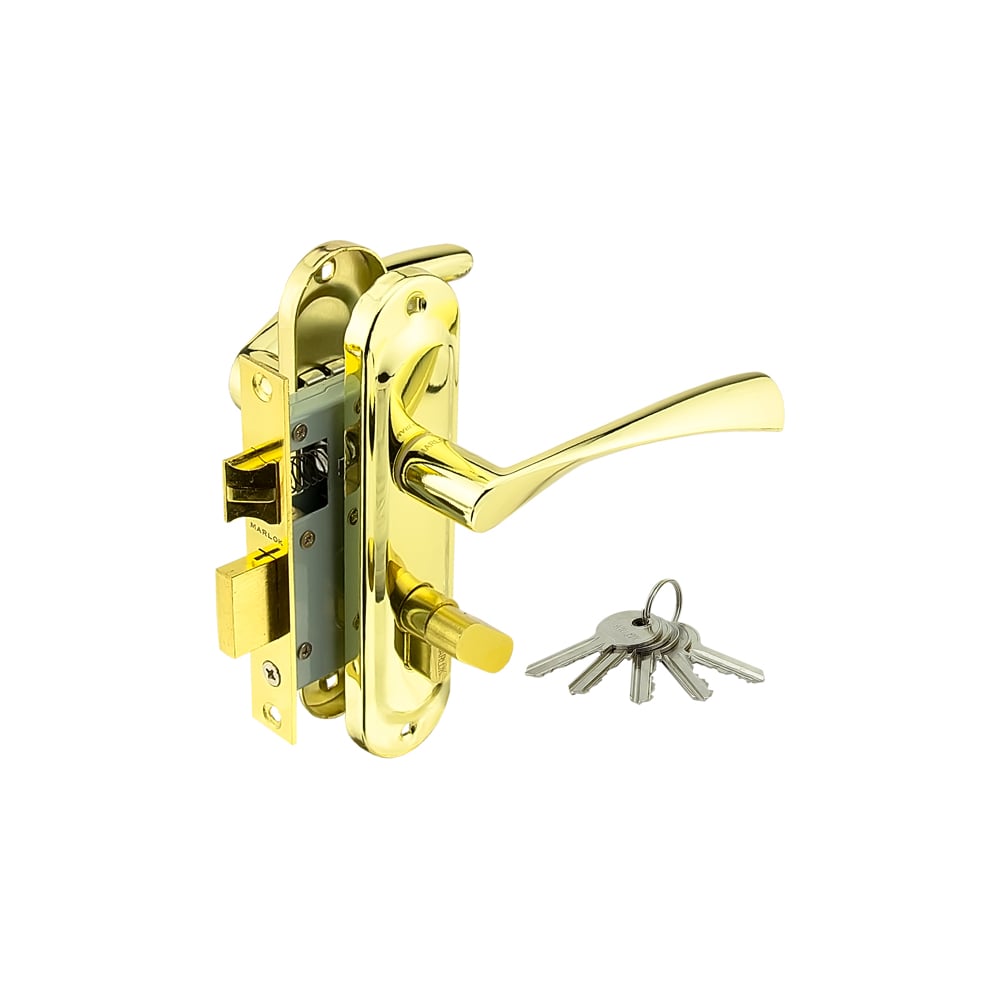 Изображение товара Врезной замок Marlok 50/L76-ЦМВ70 золото 50 мм для деревянных дверей