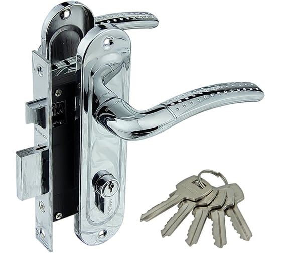 Изображение товара Замок врезной Marlok 61/LA02 межосевое 61,5 мм СР хром 013069