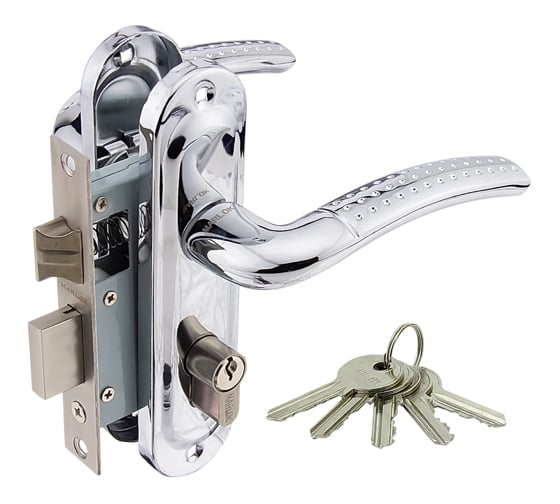 Изображение товара Замок врезной Marlok 50/LA02-ЦМ70 межосевое 50 мм ключ/ключ CP хром 010908