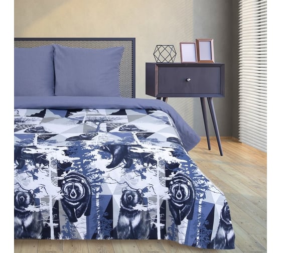 Изображение товара Комплект постельного белья Этель евро Геометрия леса 200x217 см, 220x240 см, 70x70 см - 2 шт., 100% хлопок, бязь125 г/м2 29683 2968336