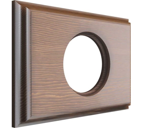 Изображение товара 1-местная рамка МЕЗОНИНЪ дерево, скрытой установки, прямоугольник, темный дуб, Лахта, "СенатЪ" GE70861-26