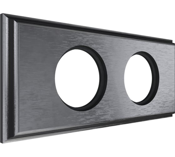 Изображение товара 2х-местная рамка МЕЗОНИНЪ дерево, скрытой установки, прямоугольник, венге, Лахта, "СенатЪ" GE70862-36