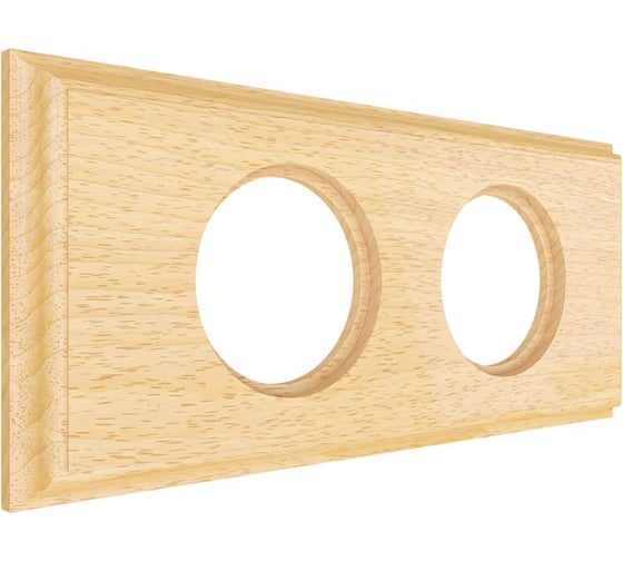 Изображение товара 2х-местная рамка МЕЗОНИНЪ дерево, скрытой установки, прямоугольник, бук натуральный, Лахта, "СенатЪ" GE70862-25