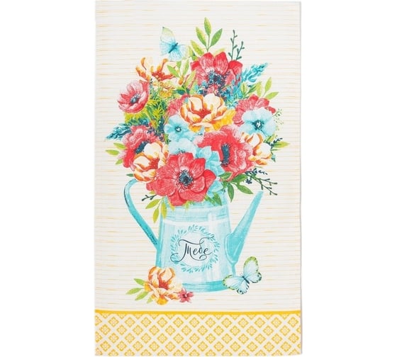 Изображение товара Полотенце Доляна кухонное Тебе 35x60 см, 100% хлопок, 160 г/кв.м 4682735