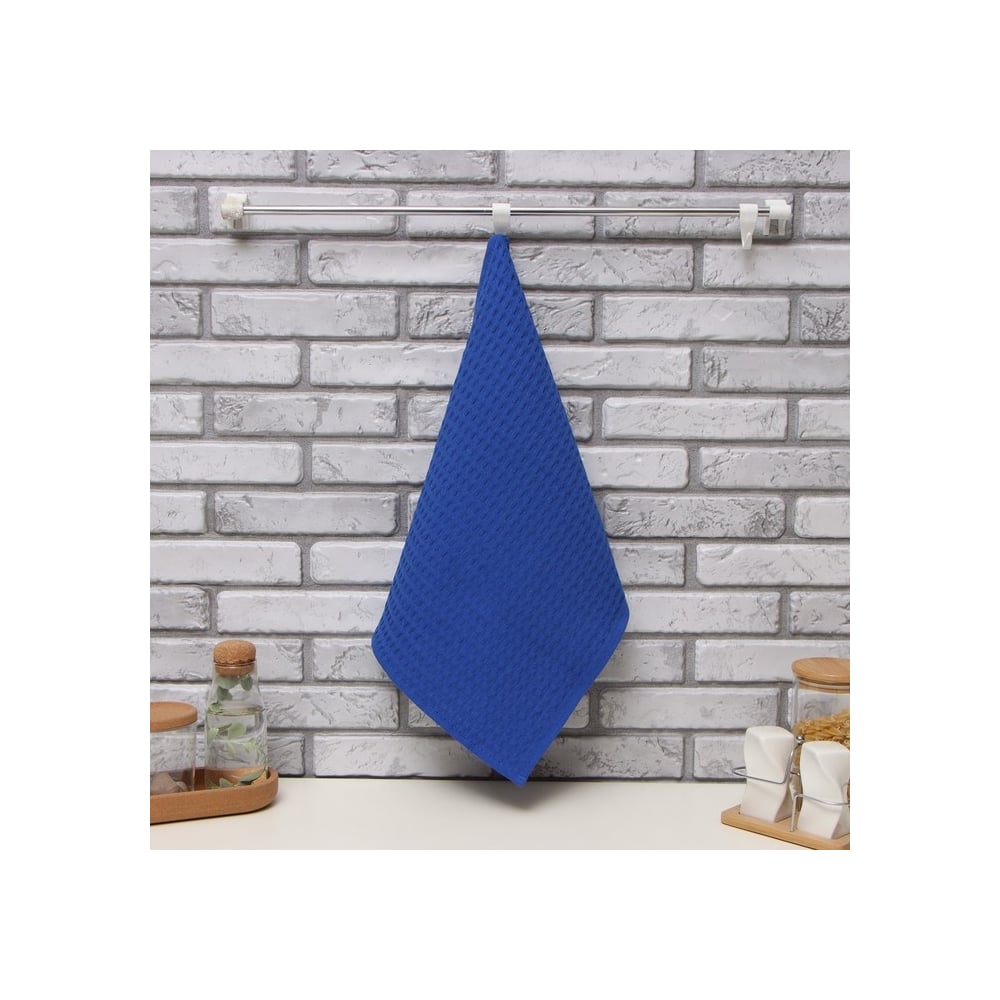 Изображение товара Полотенце Доляна электрик 35x60 см 100% хлопок синее