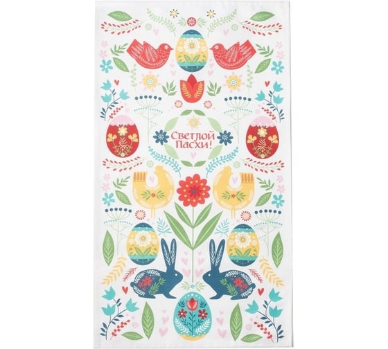 Изображение товара Полотенце Этель Зайчики 40x73 см, 100% хлопок, саржа 190 г/кв.м 4778285