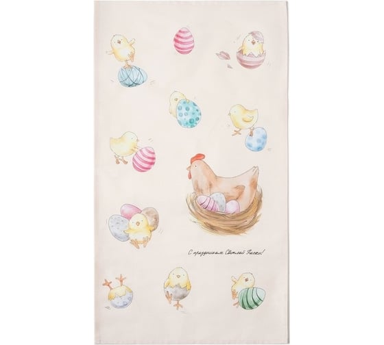 Изображение товара Полотенце Этель Светлой пасхи 40x73 см, 100% хлопок, саржа 190 г/кв.м 4778287