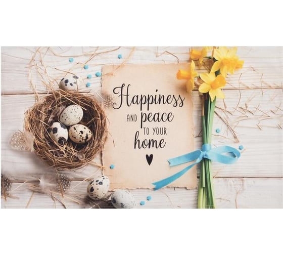 Изображение товара Полотенце Этель Счастья и мира Вашему дому 40x73 см, 100% хлопок, саржа 190 г/кв.м 6261135