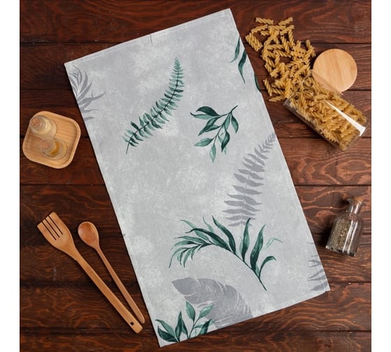 Изображение товара Полотенце Доляна Tropics 35x60 см 100% хлопок, 164 г/кв.м 7533960