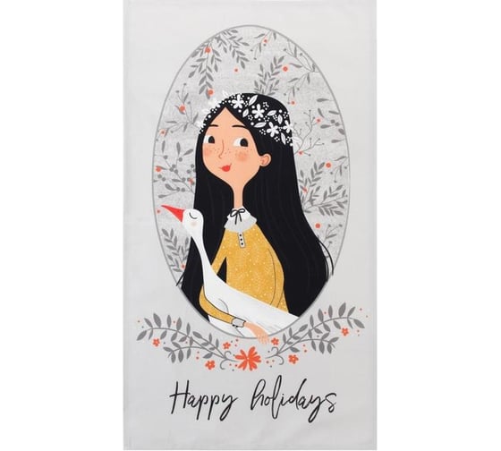 Изображение товара Полотенце Этель Happy holidays 40x73 см, 100% хлопок, саржа 190 г/кв.м 6261137