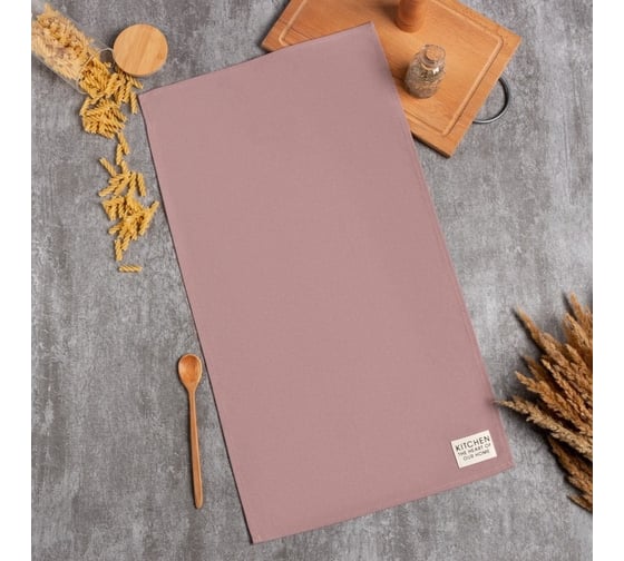 Изображение товара Полотенце Этель Kitchen 40x73 см, сиреневый, 100% хлопок, саржа 220 г/кв.м 7865965