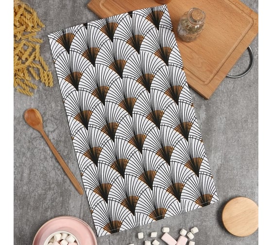 Изображение товара Полотенце Доляна Абстракция 28x46 см, 100% хлопок, вафля 160 г/кв.м 9485527