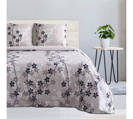 Изображение товара Комплект постельного белья Этель 2 спальный, Черничные ночи (вид 2) 175x215 см, 200x220 см, 70x70 см - 2 шт., поплин 125 г/м 1534730