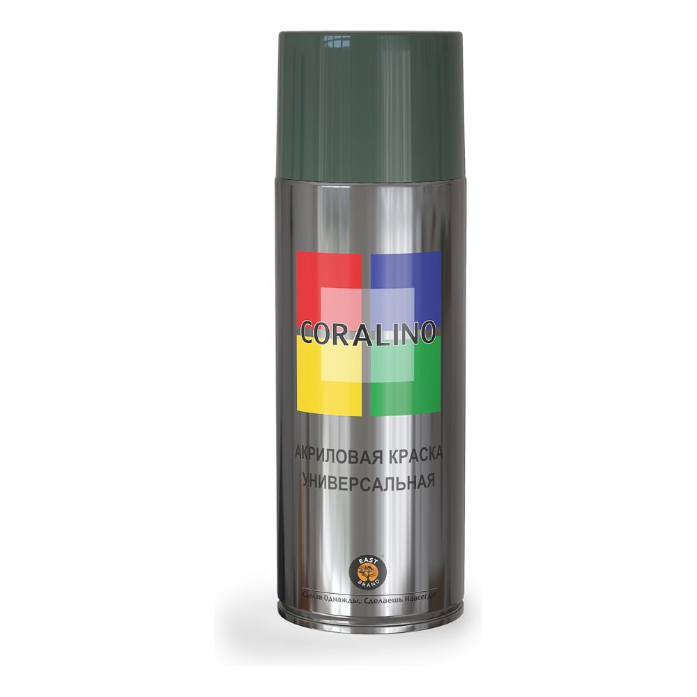 Изображение товара Аэрозольная краска CORALINO 520 мл зеленый мох RAL6005 для внутренней и наружной отделки