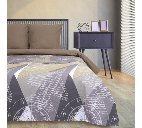 Изображение товара Комплект постельного белья Этель евро Механика 200x217 см, 220x240 см, 70x70 см - 2 шт., 100% хлопок, бязь 125 г/м2 2968348