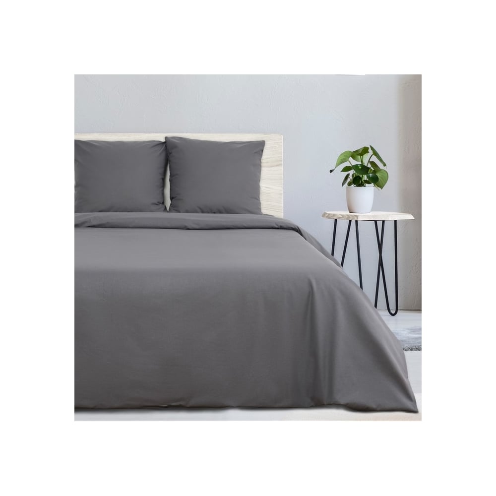 Изображение товара Комплект постельного белья Этель 1,5 спальный поплин 143x215 см серый