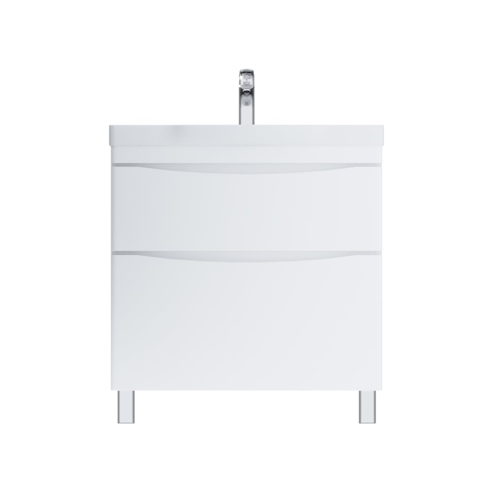 Изображение товара Напольная база под раковину AM.PM Like 80 см, белая, 2 ящика