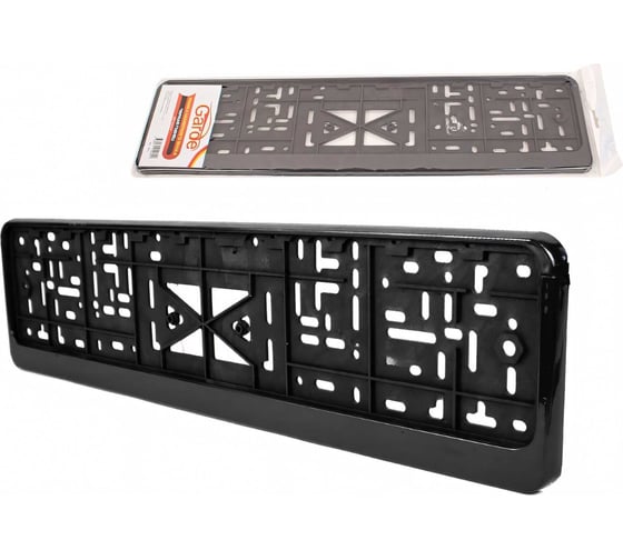 Изображение товара Рамка номерного знака GARDE глянец, ABS пластик, черная GR21