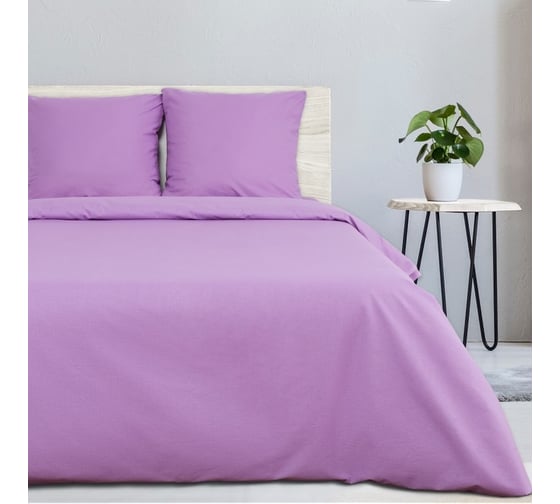 Изображение товара Комплект постельного белья Этель 2 спальный, Лавандовый мотив 175x215, 200x220, 70x70 - 2 шт., поплин 125 г/м2 4484462