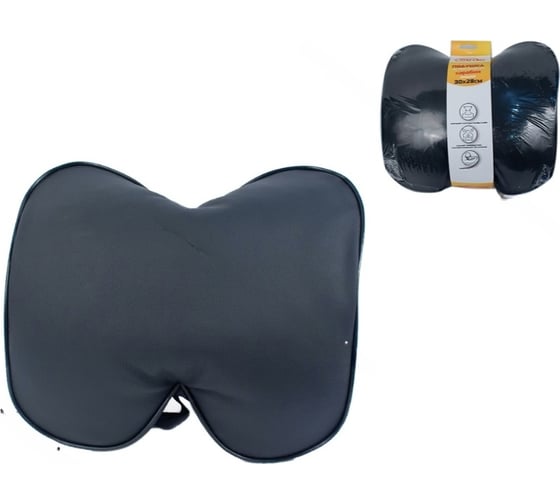 Изображение товара Подушка на подголовник GARDE 30x28 см, карабин, эко-кожа, черная GTX06GB