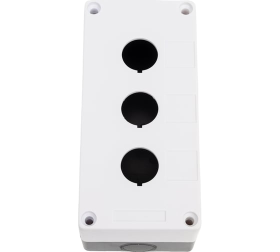 Изображение товара Корпус поста Электротехник КП-103, белый, пластик, 3 отверстия, IP54, ET055751