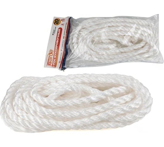 Изображение товара Буксировочный трос GARDE 20 т, петли, 10 м, корабельный канат в сумке TBP2010