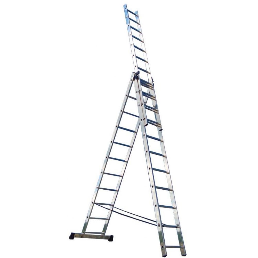 Трехсекционная лестница РемоКолор лестница сибин 38833 09 трехсекционная со стабилизатором 9 ступеней