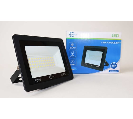 Изображение товара Прожектор I-WATT LED 6400K 50BT IP65 5000 Лм i-12107