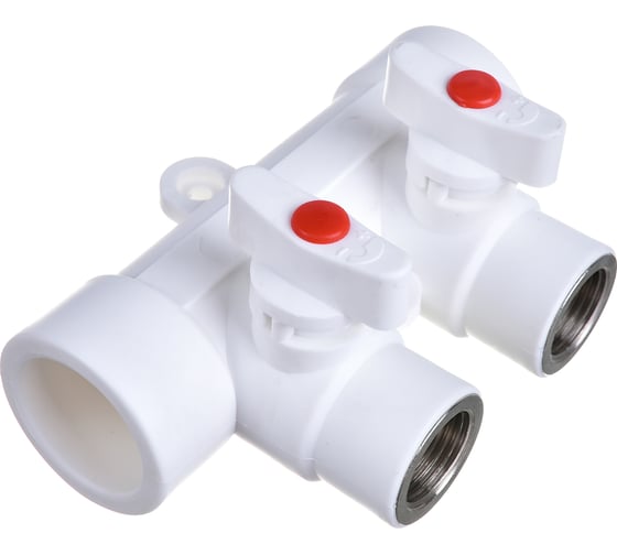 Изображение товара Коллектор с шаровыми кранами LAMMIN PPR ВР 32х1/2х2  Lm31082215032