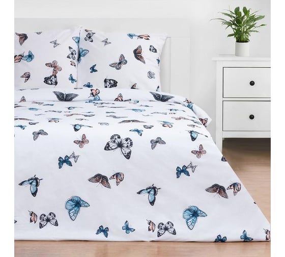 Изображение товара Комплект постельного белья Этель евро Легкость 200x217 см, 220x240 см, 70x70 см - 2 шт., поплин 125 г/м2 5424345