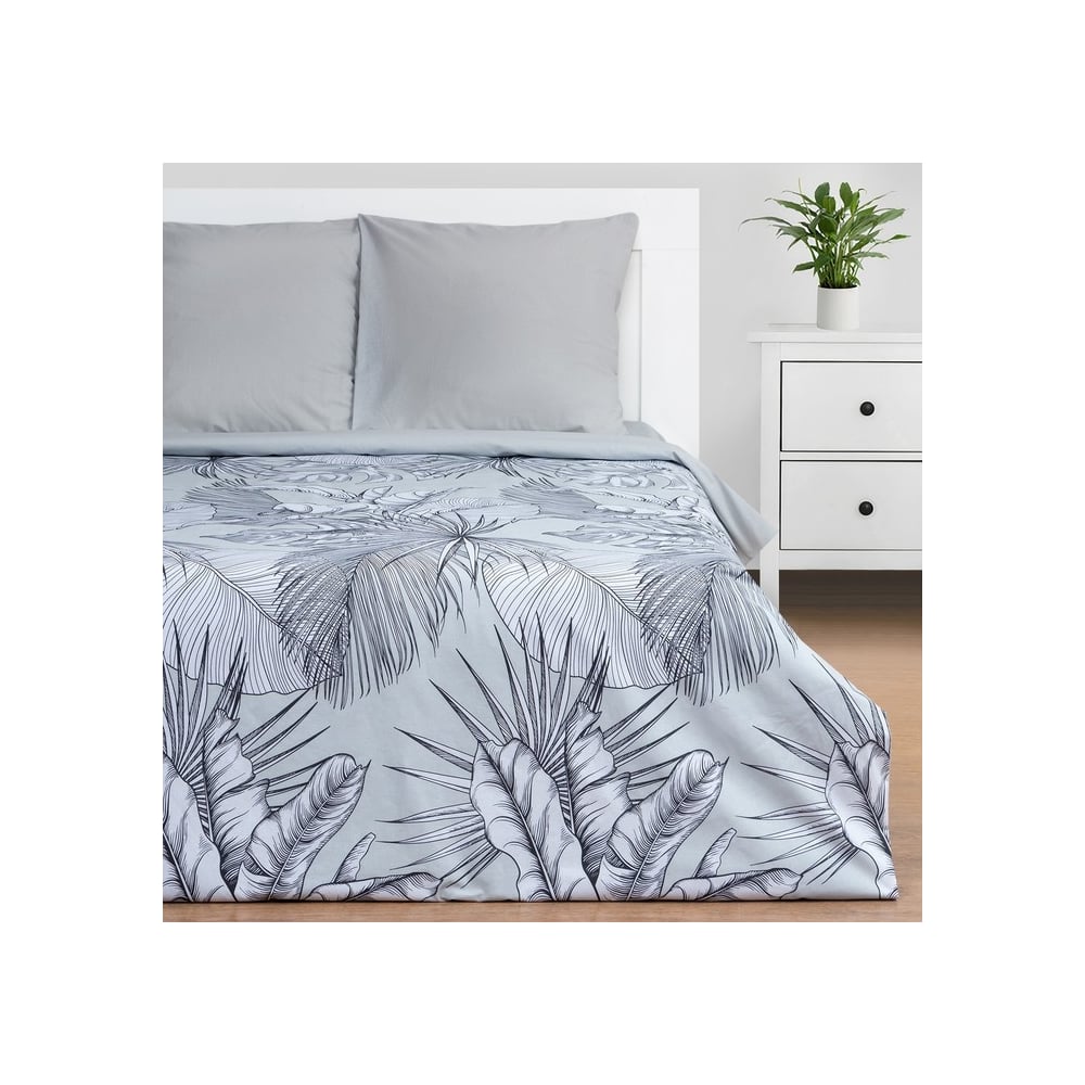 Изображение товара Комплект постельного белья Этель 2 спальный Gray tropics 175x215 см