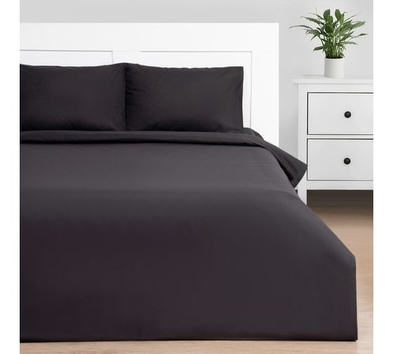 Изображение товара Комплект постельного белья Этель 1,5 спальный, Black night 143x215, 150x214, 50x70 см - 2 шт., 100% хлопок, поплин 125 г/м2 9241753