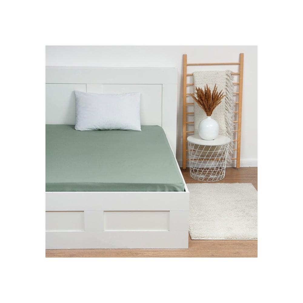 Изображение товара Простыня Этель 220x215, зеленый, 100% хлопок, поплин 125 г/м2 9241697