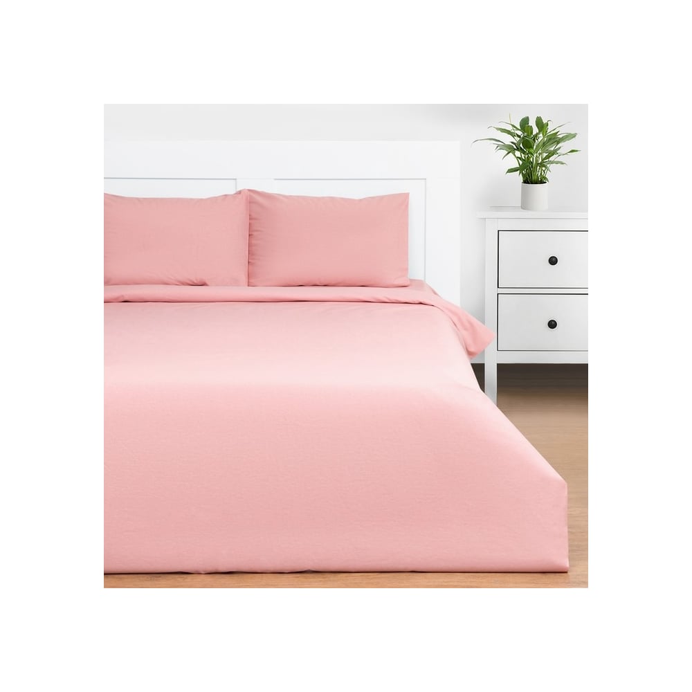 Изображение товара Комплект постельного белья Этель 2 спальный розовый нектар из хлопка бязи