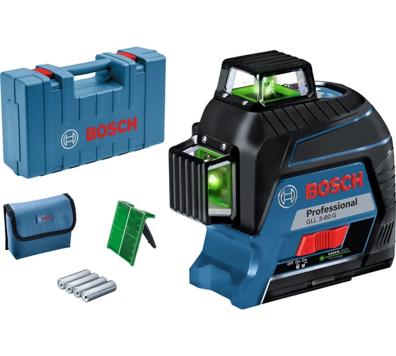 Изображение товара Лазерный нивелир Bosch GLL 3-80 G AA + кейс 0601063Y00