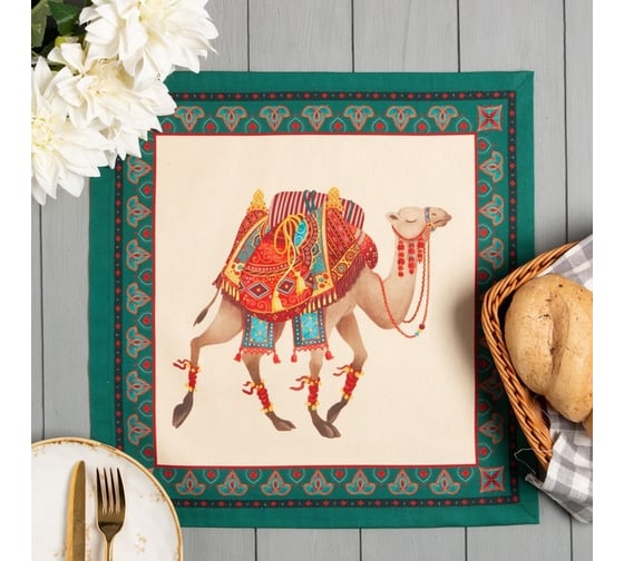 Изображение товара Набор салфеток Этель Нью-Дели 40x40 см, 4 шт, 100% хлопок, саржа 190 гр/м2 6988481