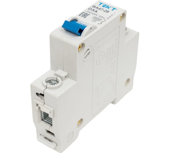 Изображение товара Автоматический выключатель МЭЗ ВА 47-29 1Р 5А D 4,5 кА TE15D