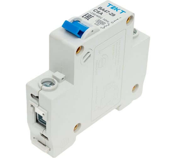 Изображение товара Автоматический выключатель МЭЗ ВА 47-29 1Р 6А C 4,5 кА TE16C