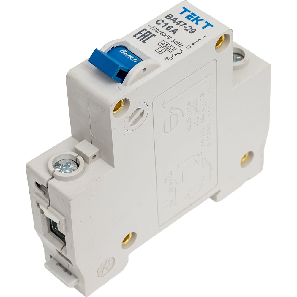 Изображение товара Автоматический выключатель МЭЗ ВА 47-29 1Р 16А D 4,5 кА TE116D