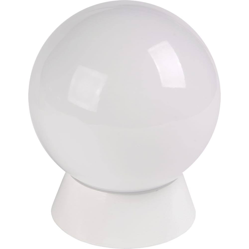 фото Светильник iek нпп-60w, шар, молочный, основание, пластик, ip33, iek lnpp0-9101-1-060-k01