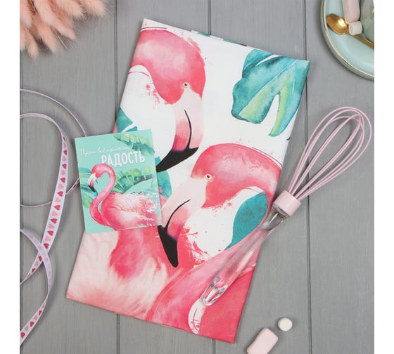 Изображение товара Набор подарочный Этель Вдохновения полотенце 40x73 см, венчик кухонный 4685264