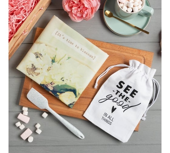 Изображение товара Набор подарочный Этель Hello spring полотенце 40x73 см, лопатка 6384079