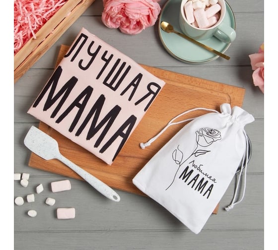 Изображение товара Набор подарочный Этель Мама полотенце 40x73 см, лопатка 6384081