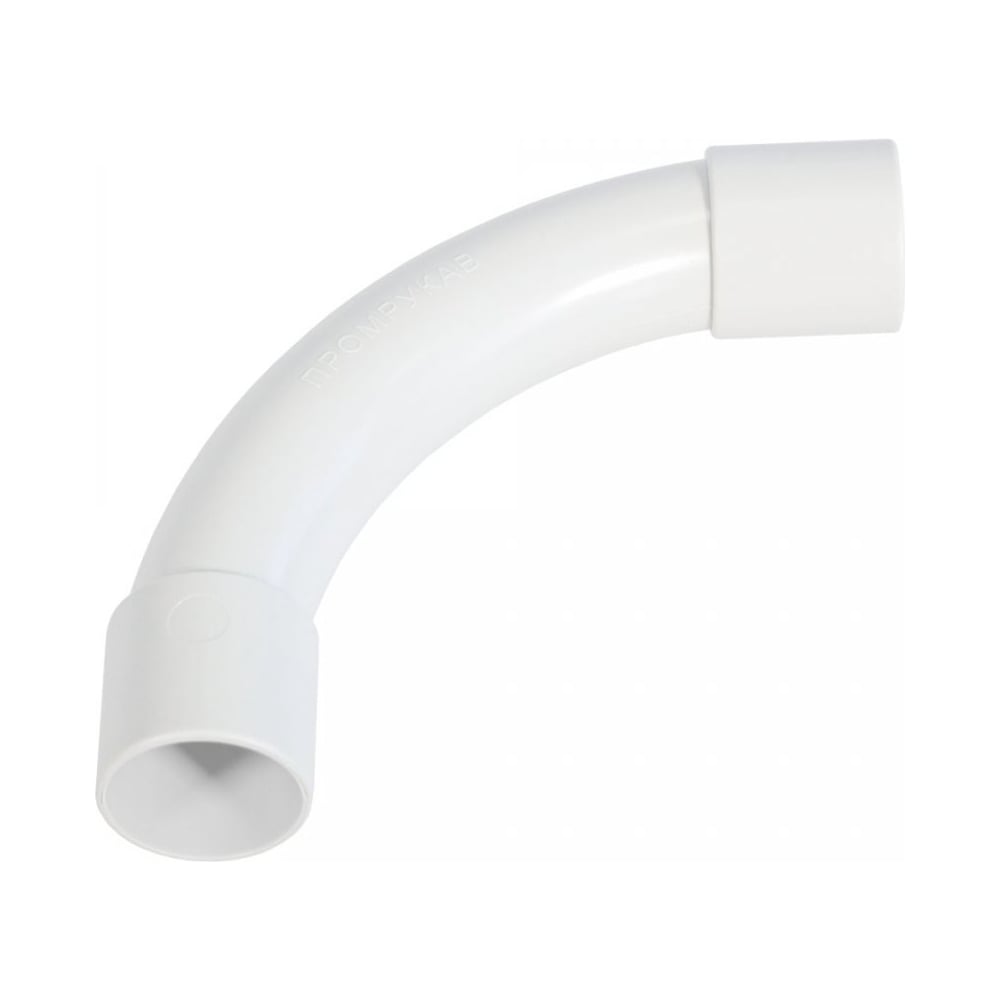 Изображение товара Угловой соединитель для труб d16 мм белый 5 шт. Промрукав PR13.0461