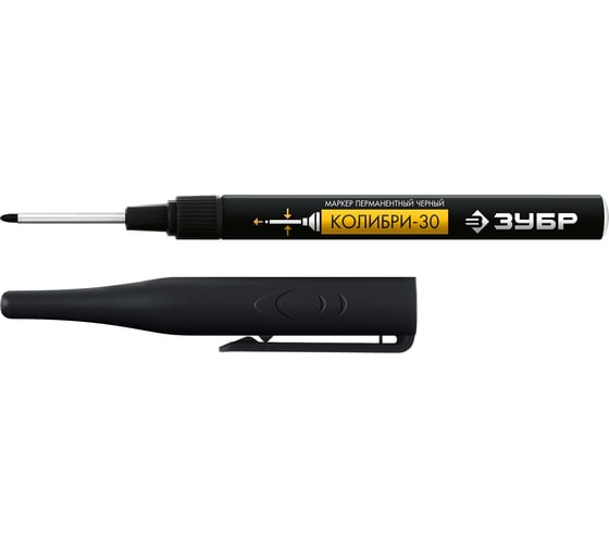 Изображение товара Перманентный маркер ЗУБР Профессионал Колибри-30 1 мм, заостренный, черный 06338-2