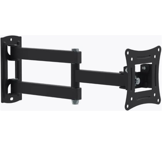 Изображение товара Кронштейн для телевизора BURO FL2S черный, 15"-29", макс.12 кг, настенный, поворотно-выдвижной и наклонный 1690140