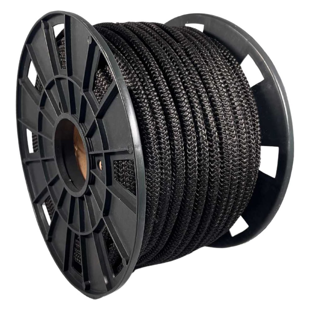 Изображение товара Эластичный плетеный шнур из полипропилена и латекса 50 м 10 мм черный