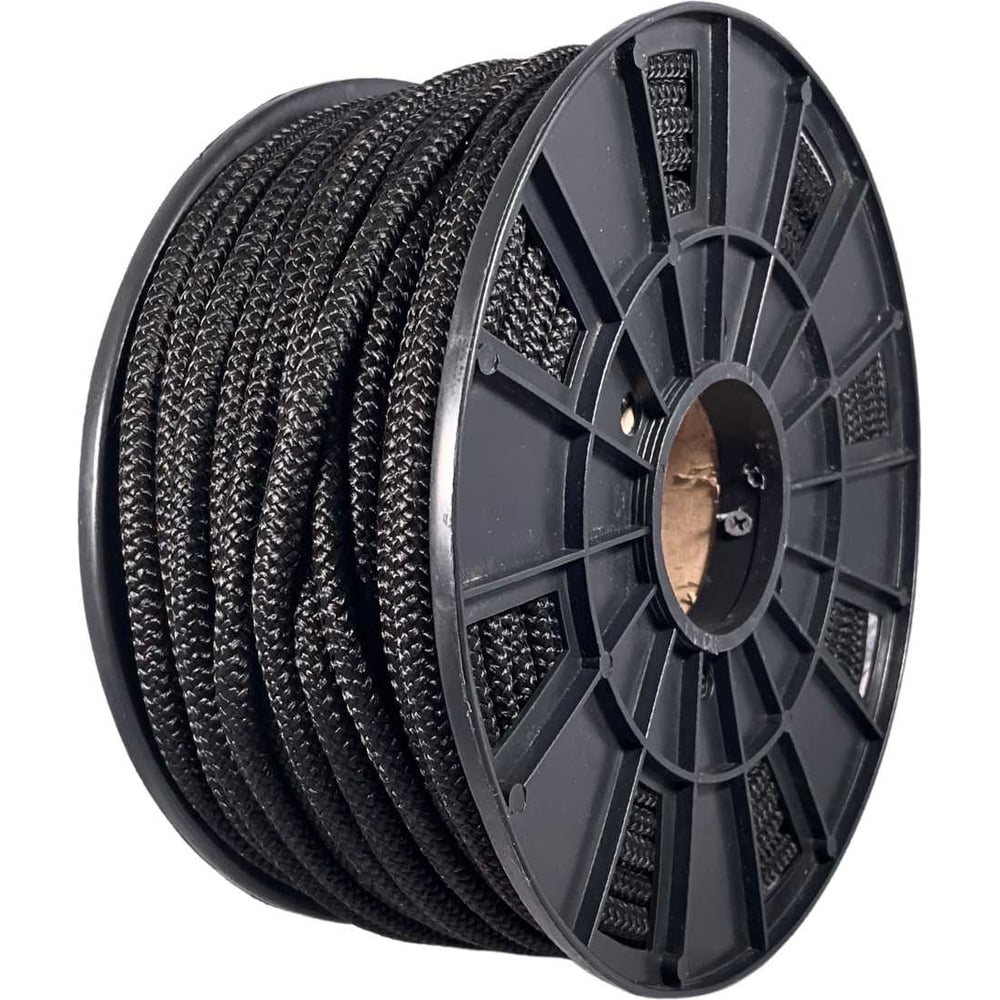 Изображение товара Резиновый плетеный шнур 8 мм 50 м полипропилен латекс черный